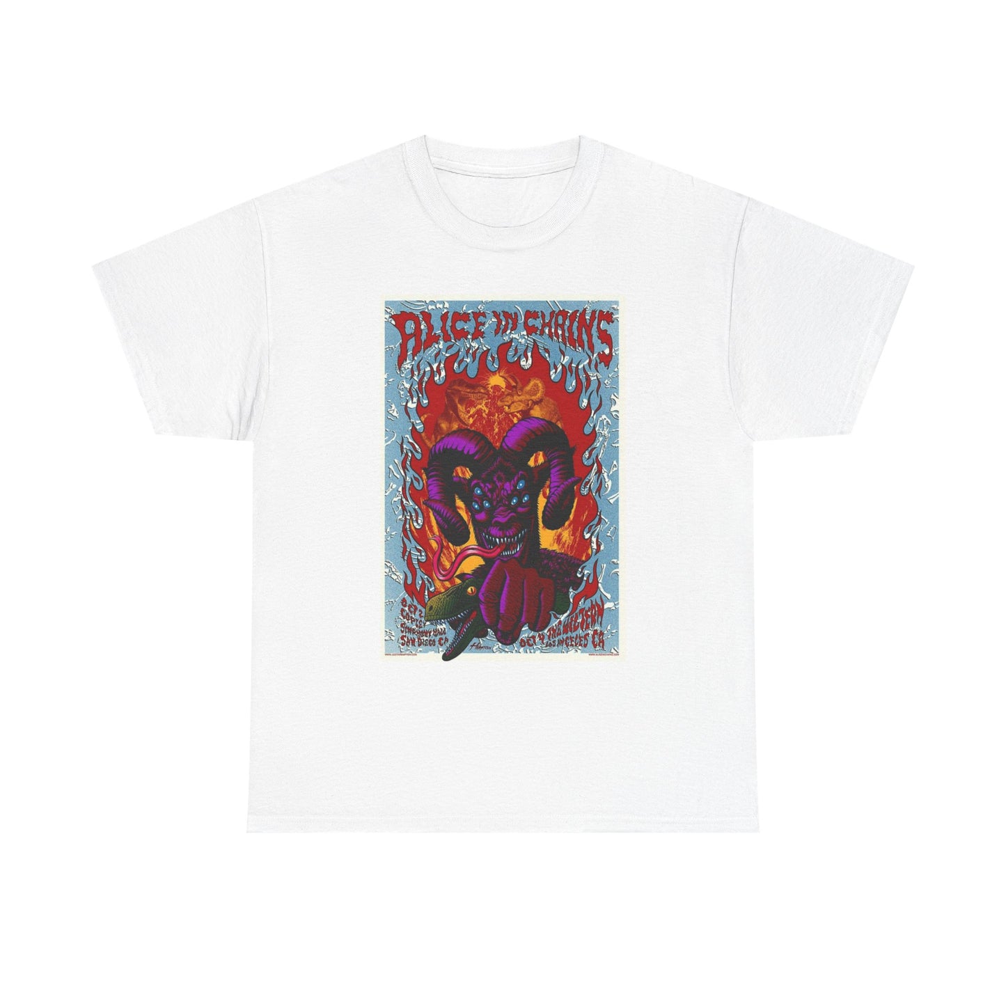 Alice In Chains Rock Band T Shirt Merch Poster Unisex Heavy Cotton Tee