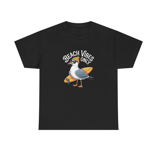 Beach Vibes Only Graphic T Shirt NEW Unisex Heavy Cotton Tee