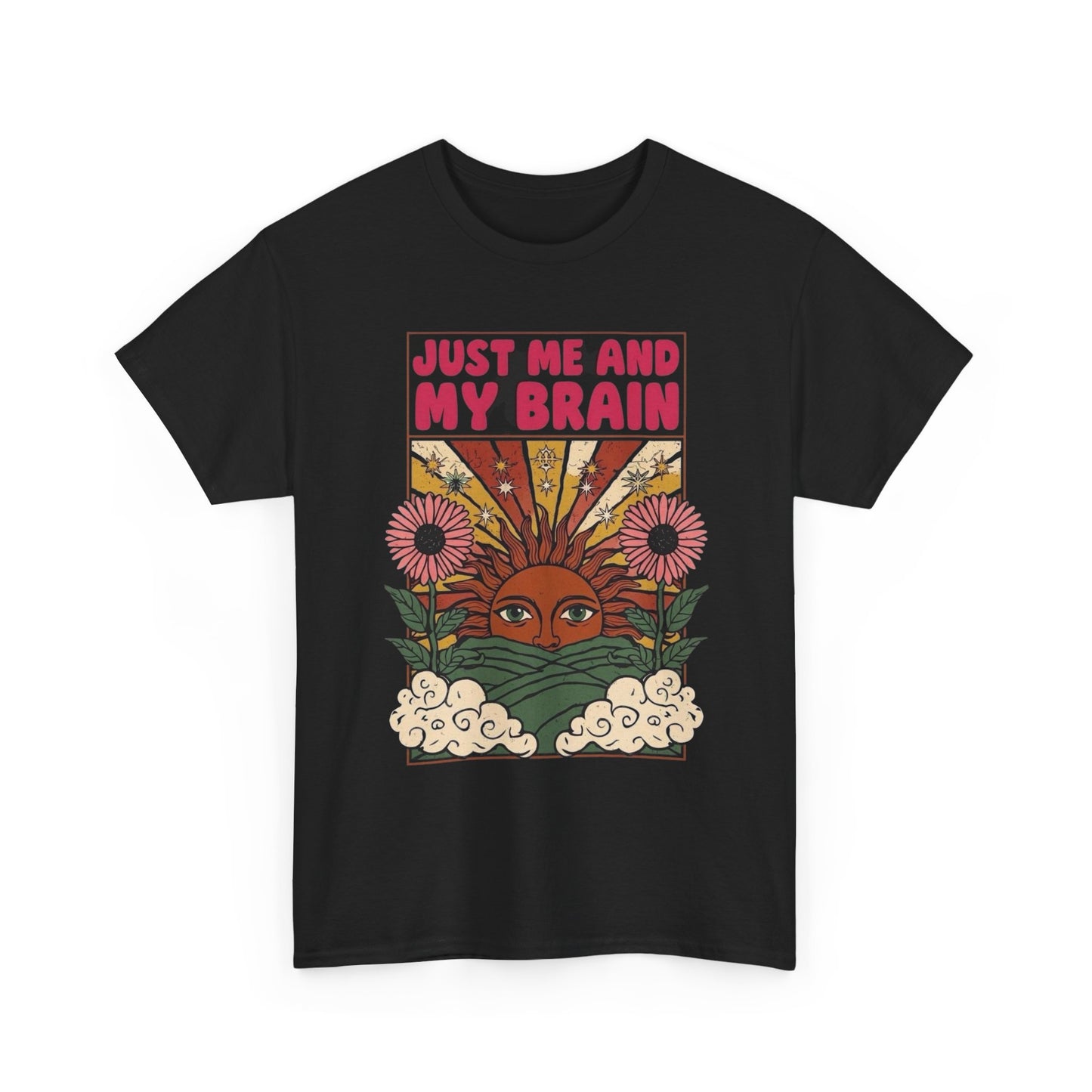 Just Me And My Brain Graphic T Shirt NEW ADULT Tee