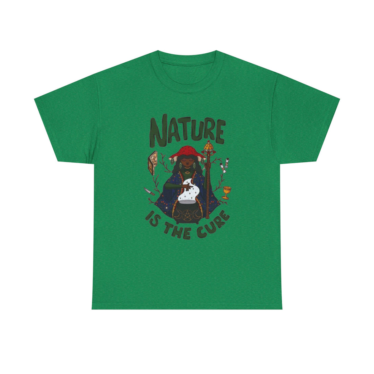 Nature Is The Cure Graphic T Shirt Men's  Heavy Cotton Tee