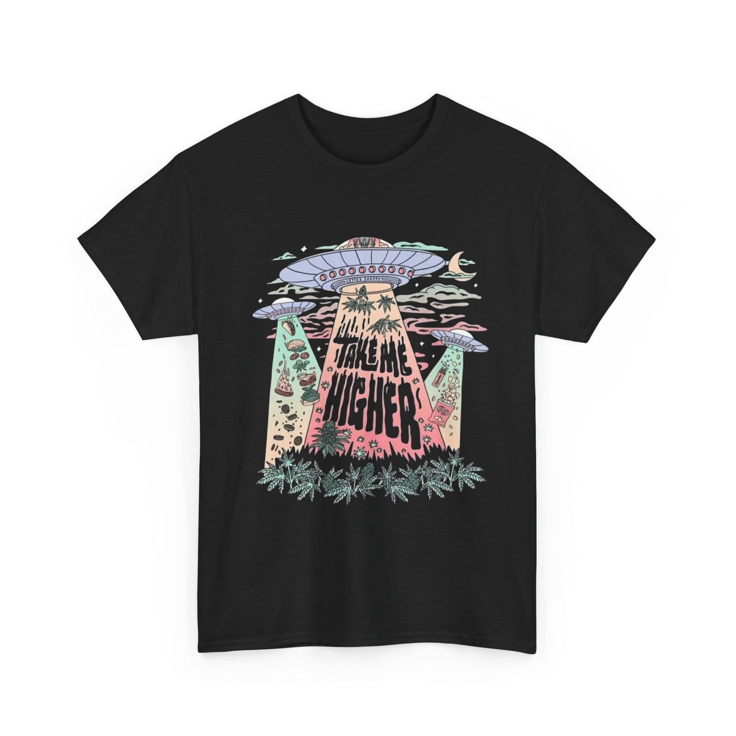 Take Me Higher Funny Weed Graphic T Shirt NEW S-5XL Unisex Heavy Cotton Tee