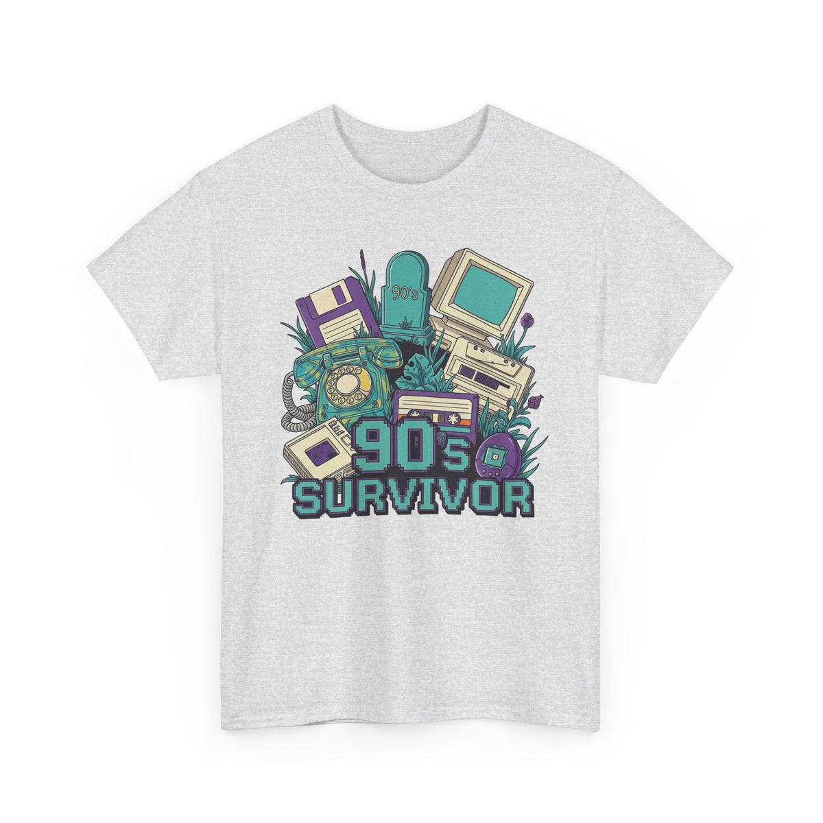 90s Survivor Retro Computer Collage T-Shirt Men's Graphic Tee