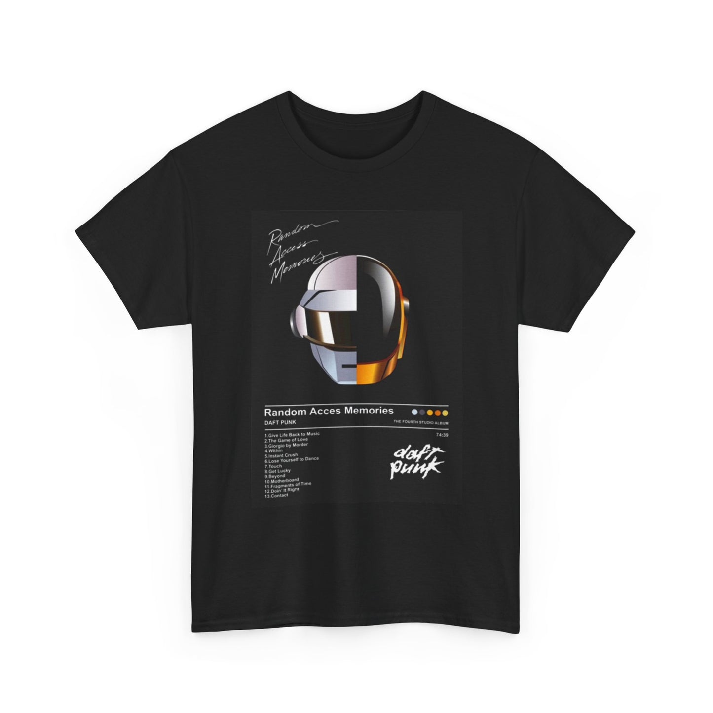 Daft Punk Graphic T Shirt Retro EDM Poster Unisex Heavy Cotton Tee