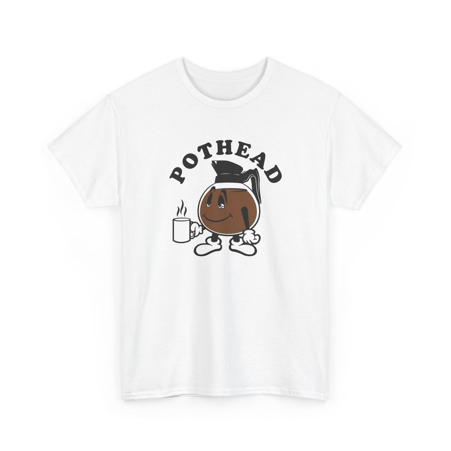 Pothead Funny Coffee Jokes Graphic T Shirt NEW Unisex Heavy Cotton Tee