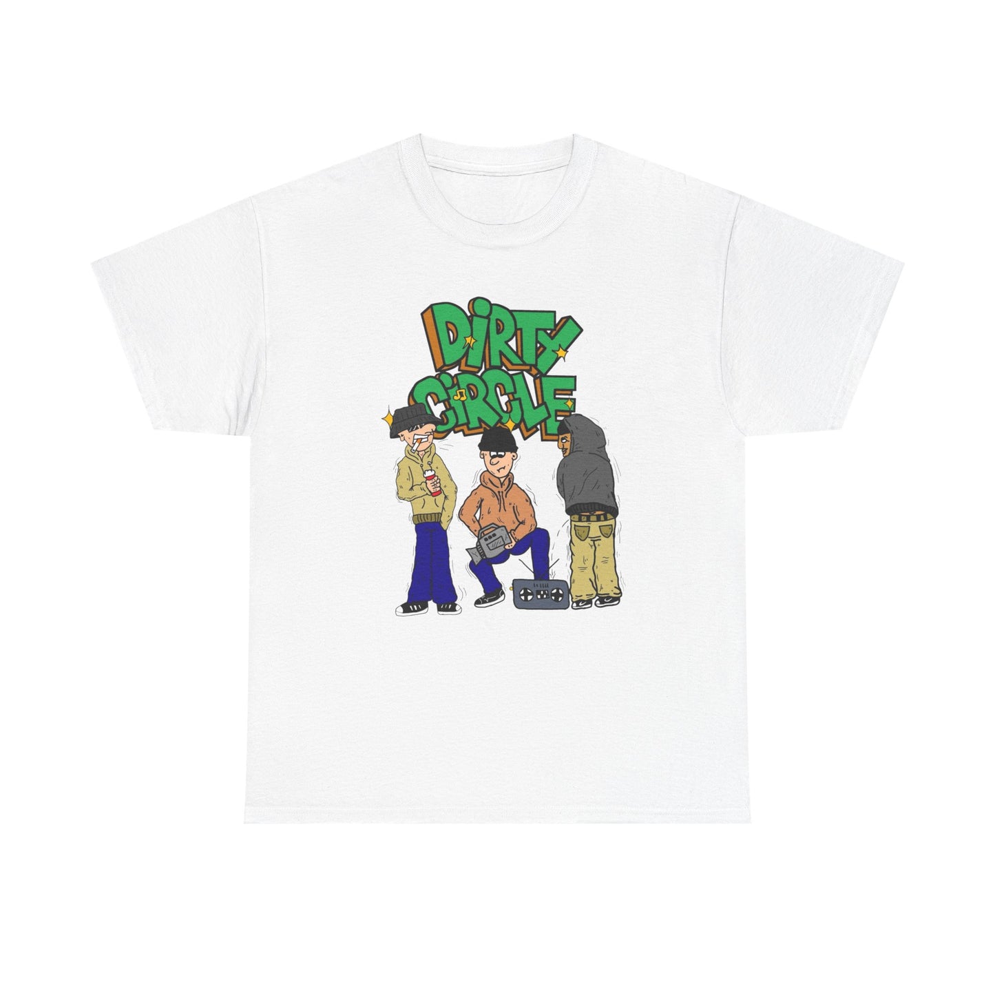 Dirty Circle Retro 90's Graphic T Shirt Unisex Heavy Cotton Tee