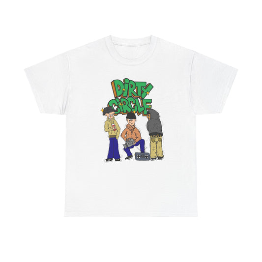 Dirty Circle Retro 90's Graphic T Shirt Unisex Heavy Cotton Tee