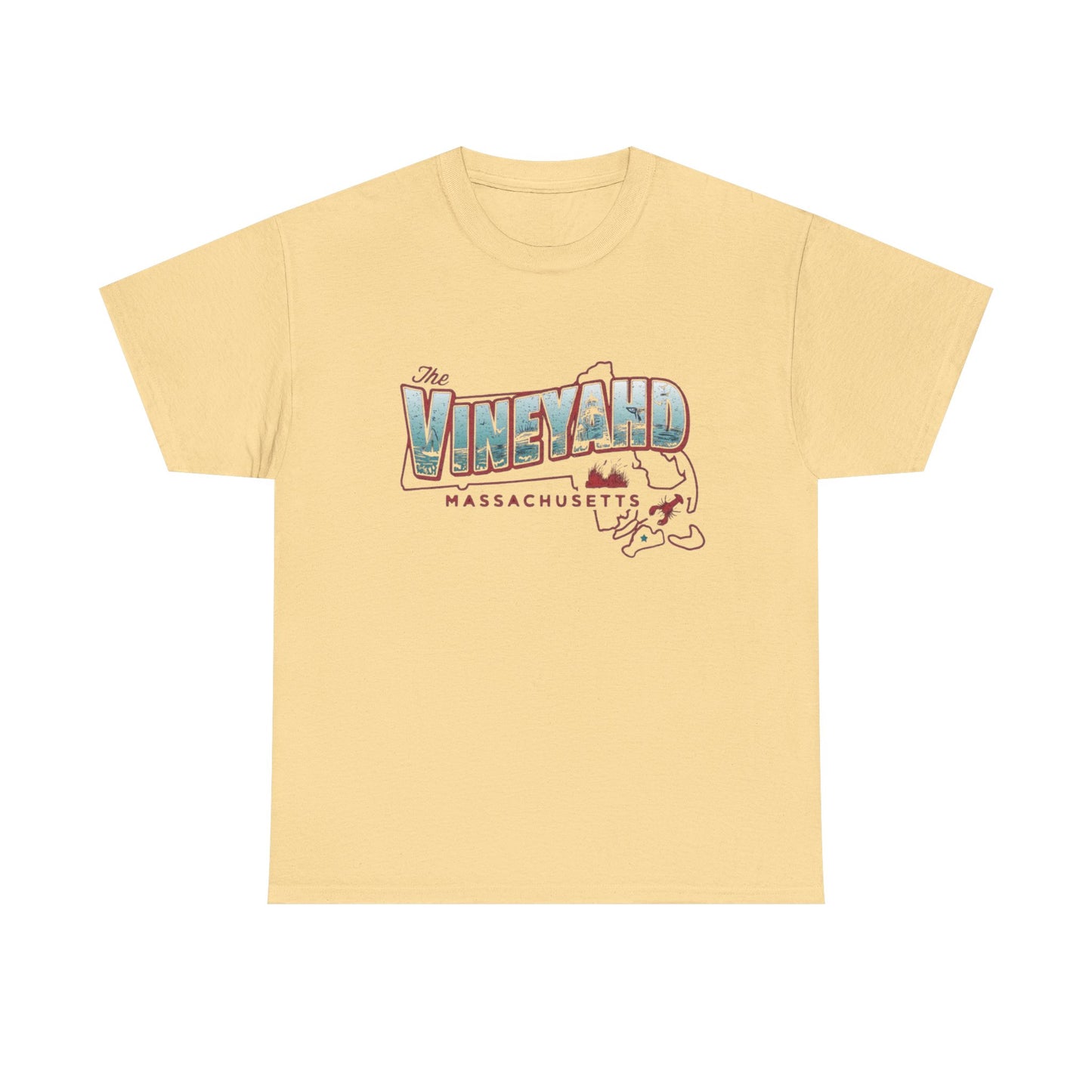 The Vineyard Massachusetts Graphic T Shirt NEW ADULT
