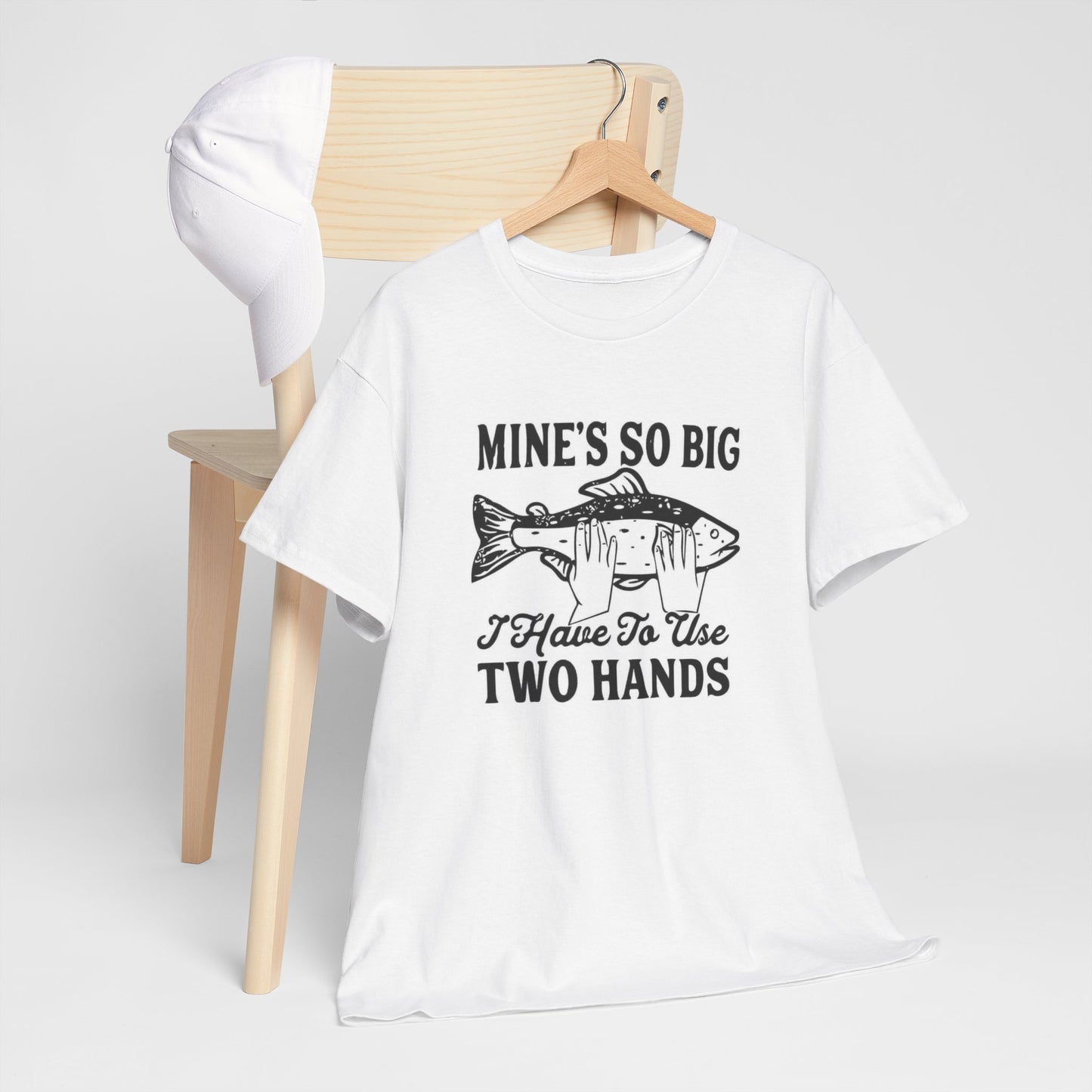 Funny Fishing Graphic T Shirt Big Jokes Humor Men's Heavy Cotton Tee