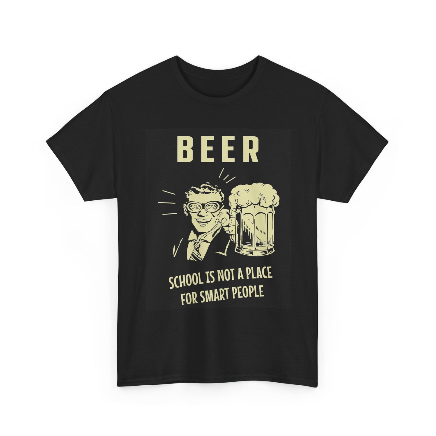Beer Funny Graphic T Shirt Vintage College Unisex Heavy Cotton Tee
