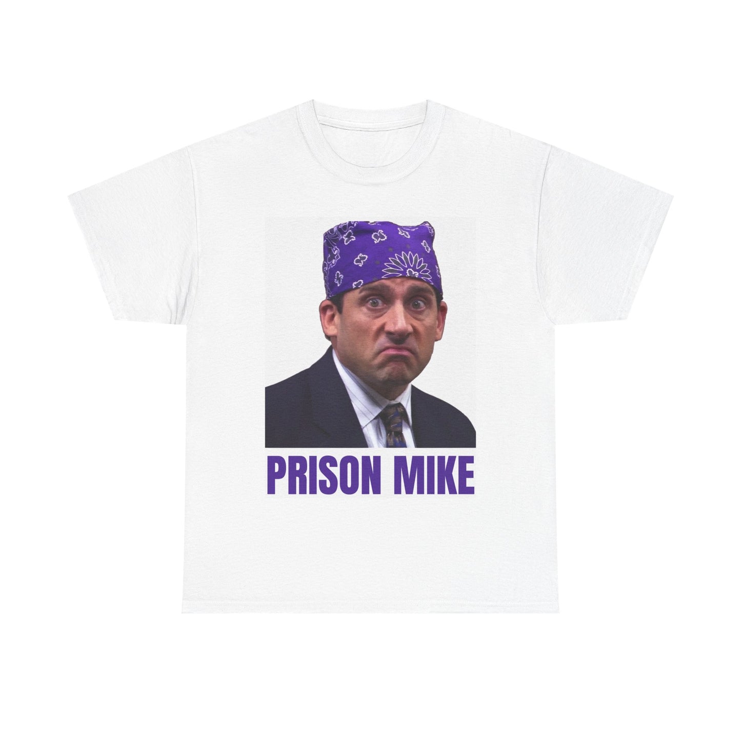 Prison Mike Tshirt The Office Michael Scott Comedy Unisex Heavy Cotton Tee