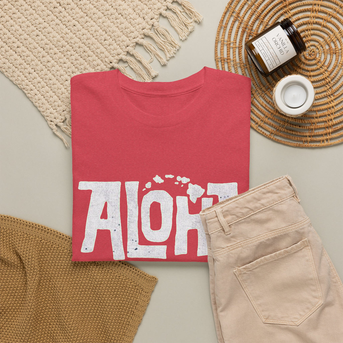 Aloha Tropical Graphic T Shirt Men's NEW Classic Travel Heavy Cotton Tee