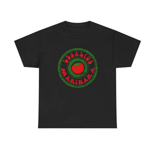 Legalize Marinara Funny Italian Graphic T Shirt NEW Unisex Heavy Cotton Tee