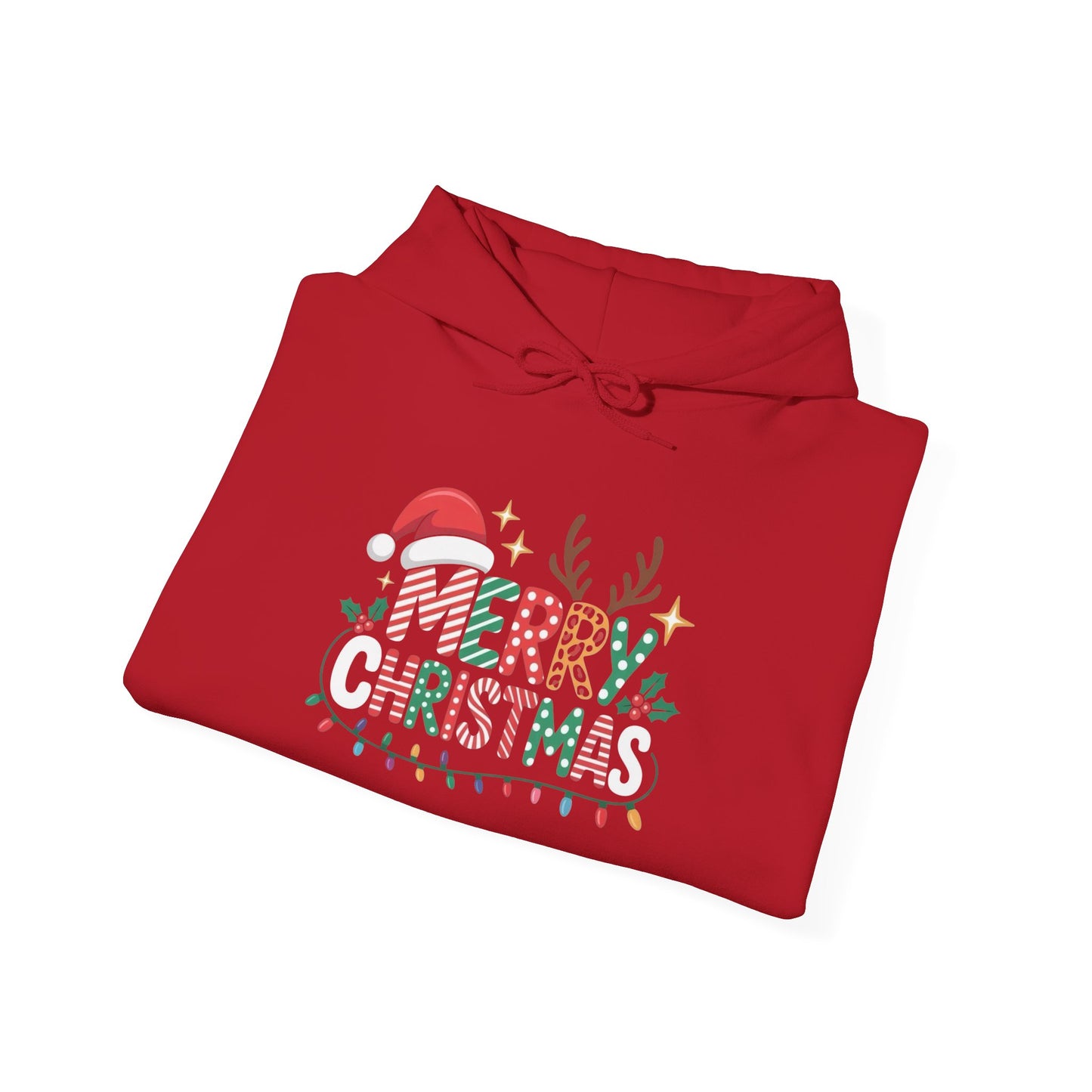 Merry Christmas Graphic Hoodie Unisex Heavy Blend™ Hooded Sweatshirt