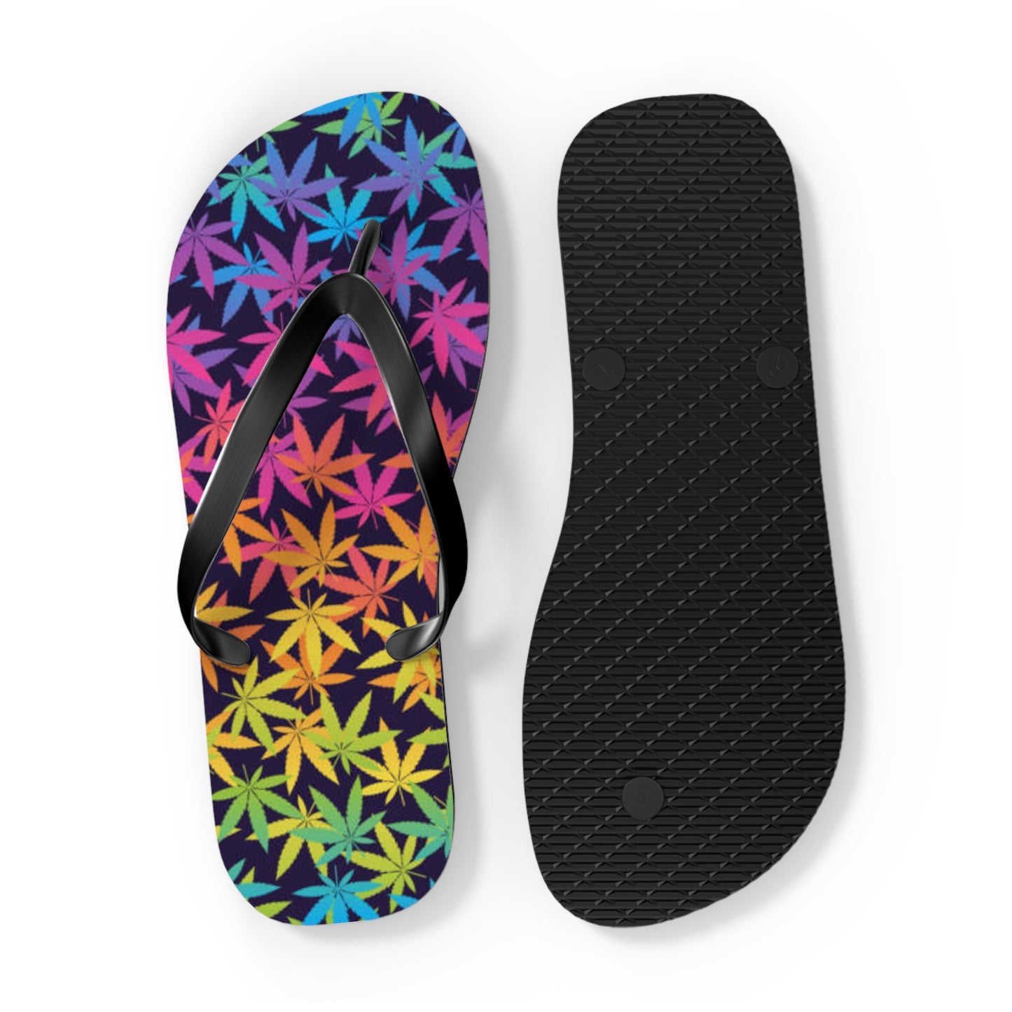 WAVES And SUN Co Sandals Marijuana - Flip Flops -Slides Summer Beach BRAND NEW
