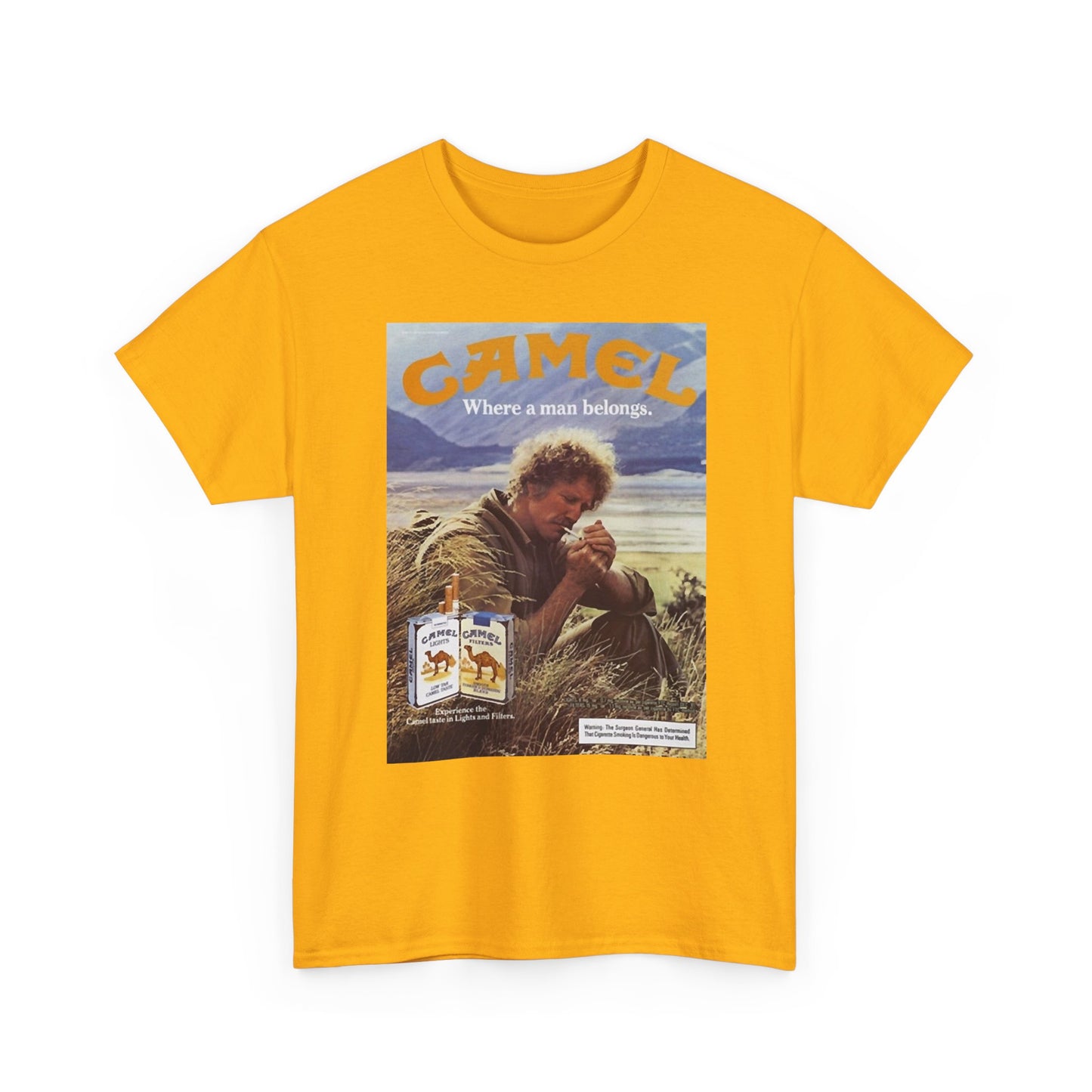 Joe Camel Cigarettes T-shirt Vintage Poster Retro Unisex Heavy Cotton Tee 1