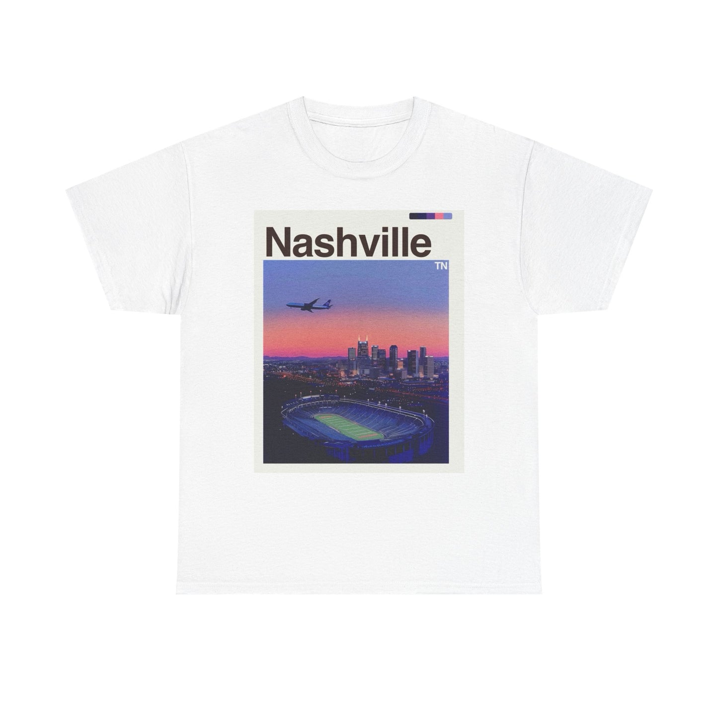 Nashville Skyline Graphic T Shirt Cotton Tee Apparel New