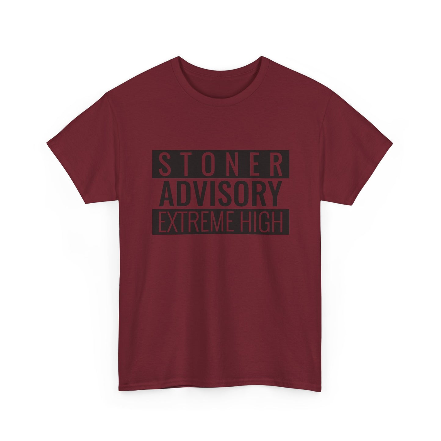 Stoner Advisory Funny T-Shirt Unisex Heavy Cotton Tee Gift New