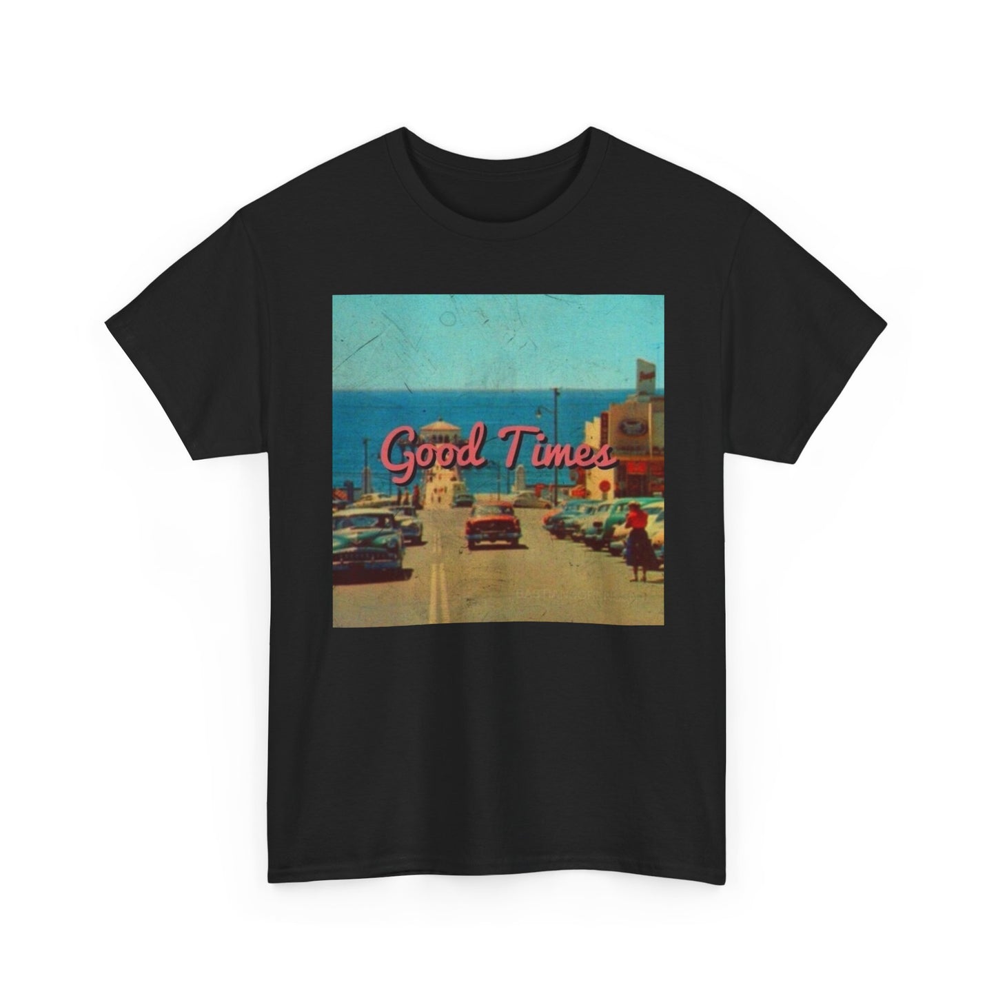 Good Times Beach Graphic T Shirt Unisex Heavy Cotton Tee Gift