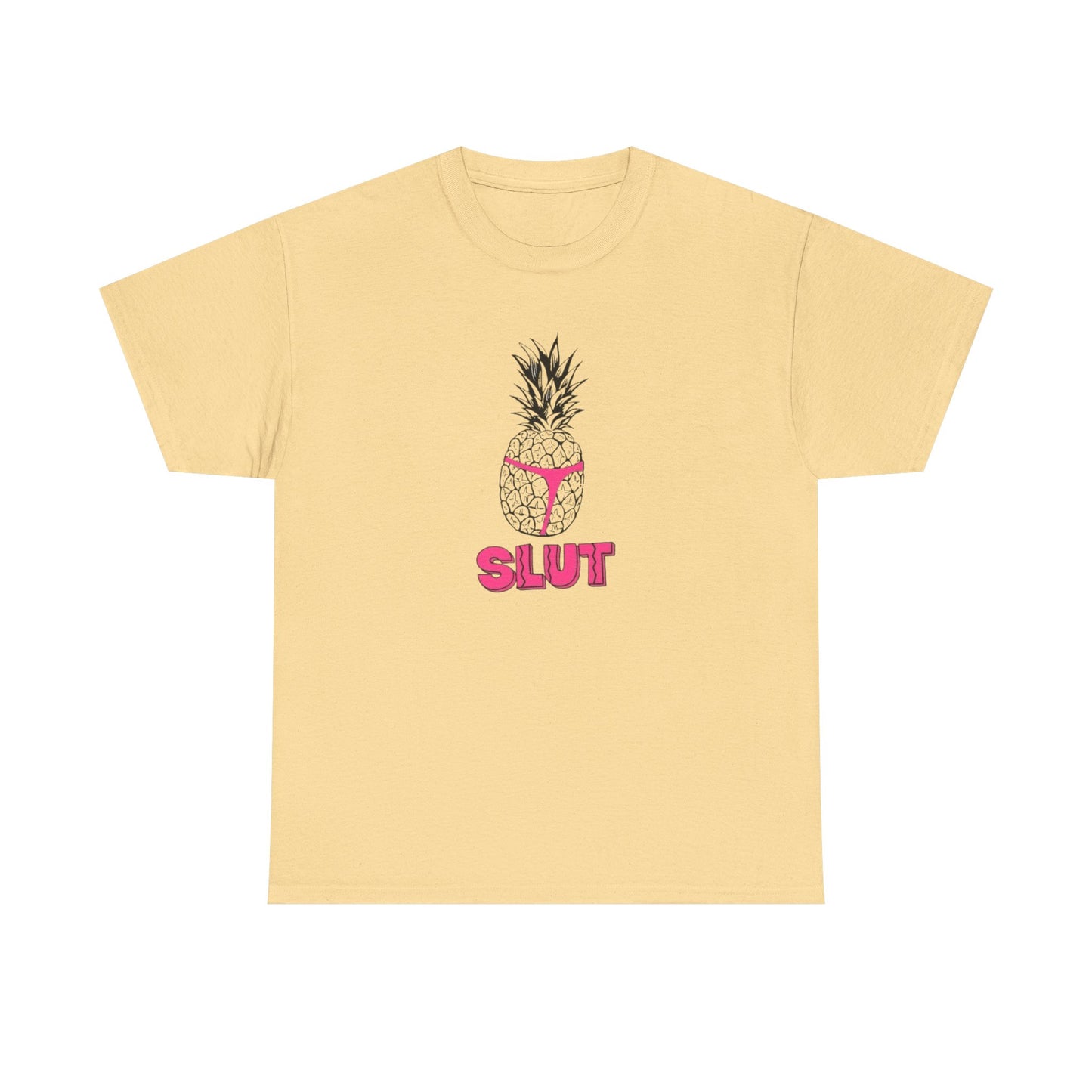 Pineapple Slut Beach T Shirt Graphic Unisex Heavy Cotton Tee NEW GIFT