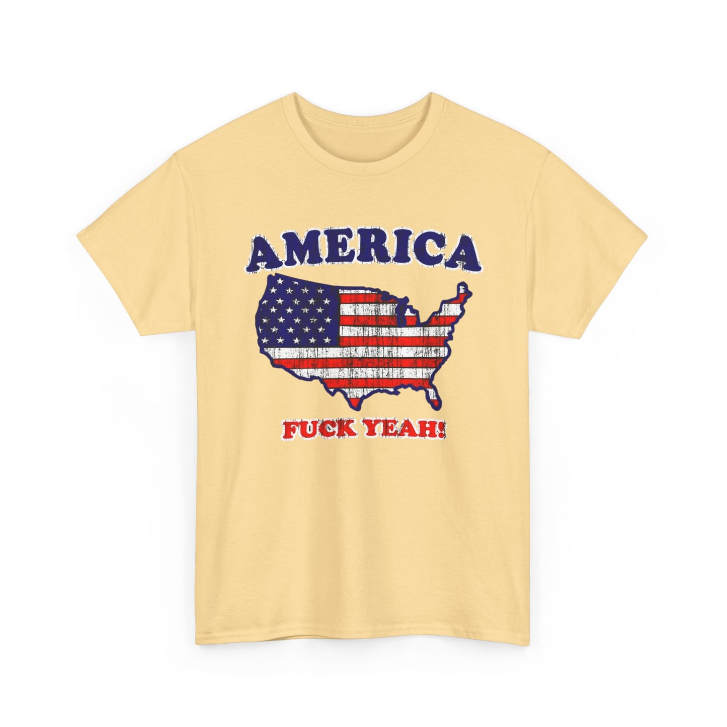 America Hell Yeah Funny Graphic T Shirt Unisex Heavy Cotton Tee