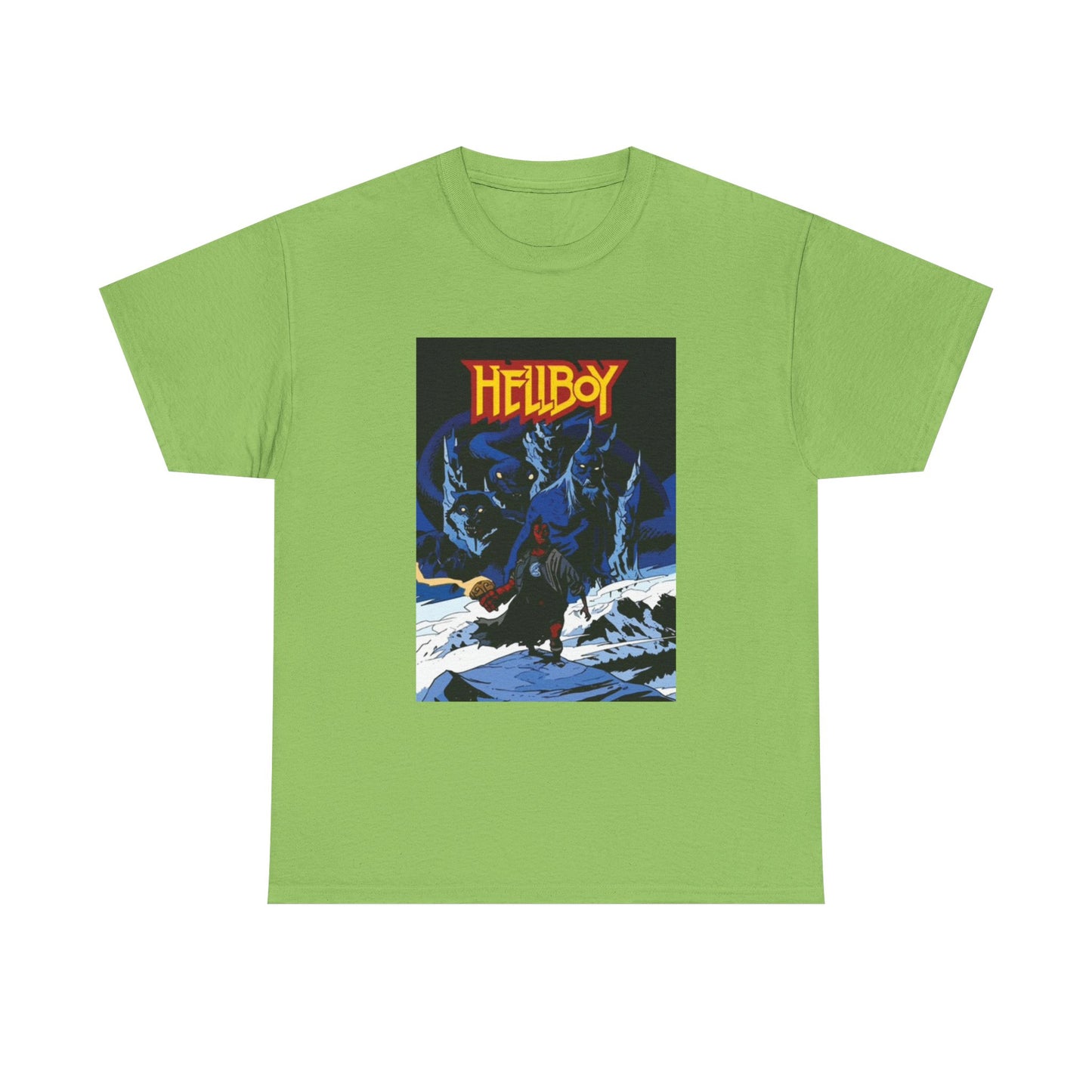 Hellboy Movie Poster Shirt Retro Cartoon Graphic Unisex Heavy Cotton Tee