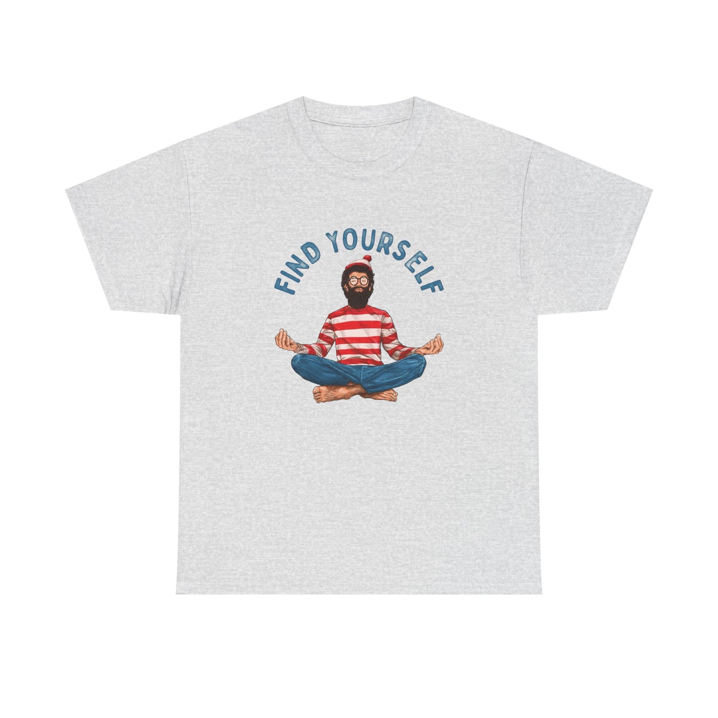 Wheres Waldo Find Yourself Funny Graphic T Shirt NEW ADULT TEE VINTAGE