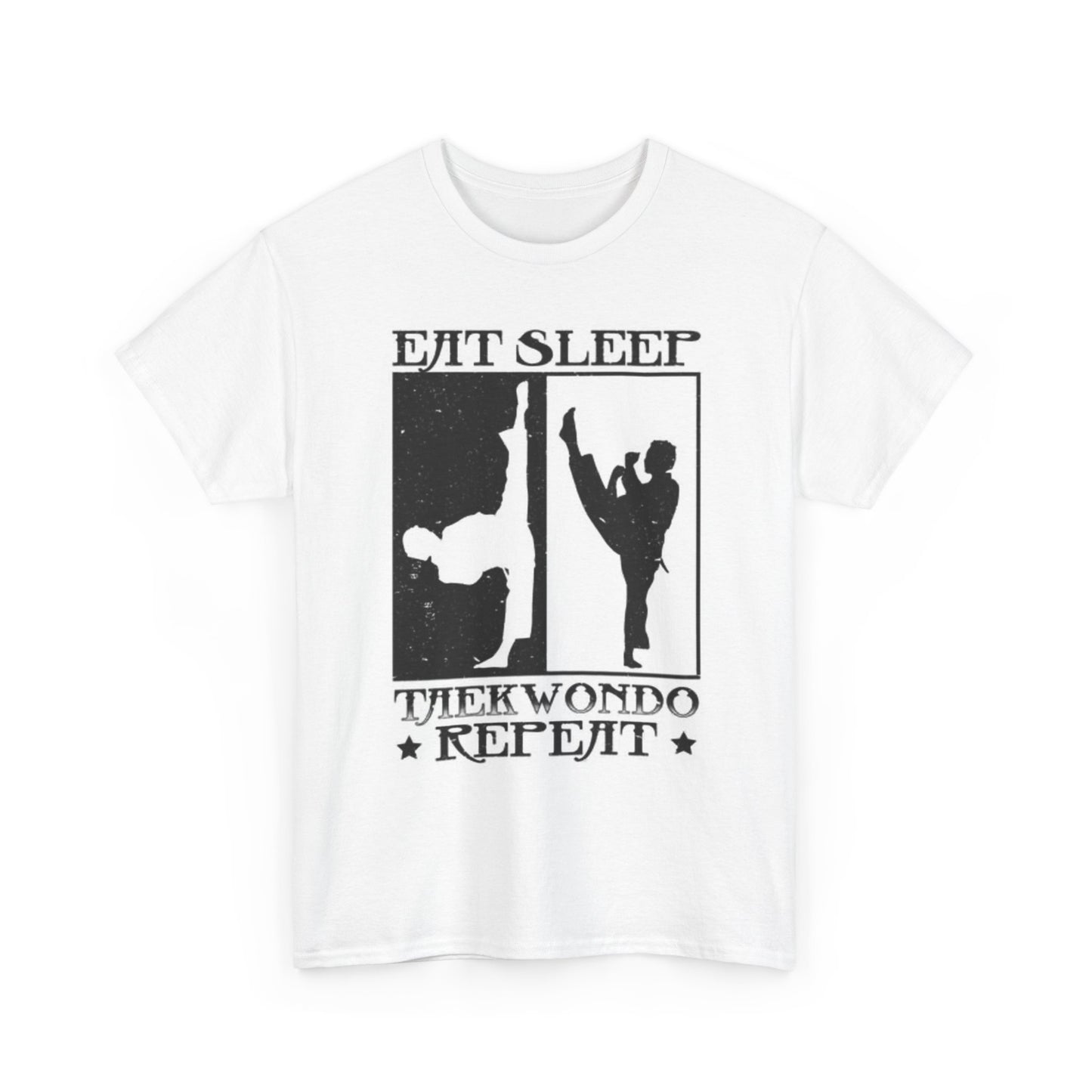 Eat Sleep Taekwondo Karate Graphic T Shirt Adult NEW Unisex Heavy Cotton Tee