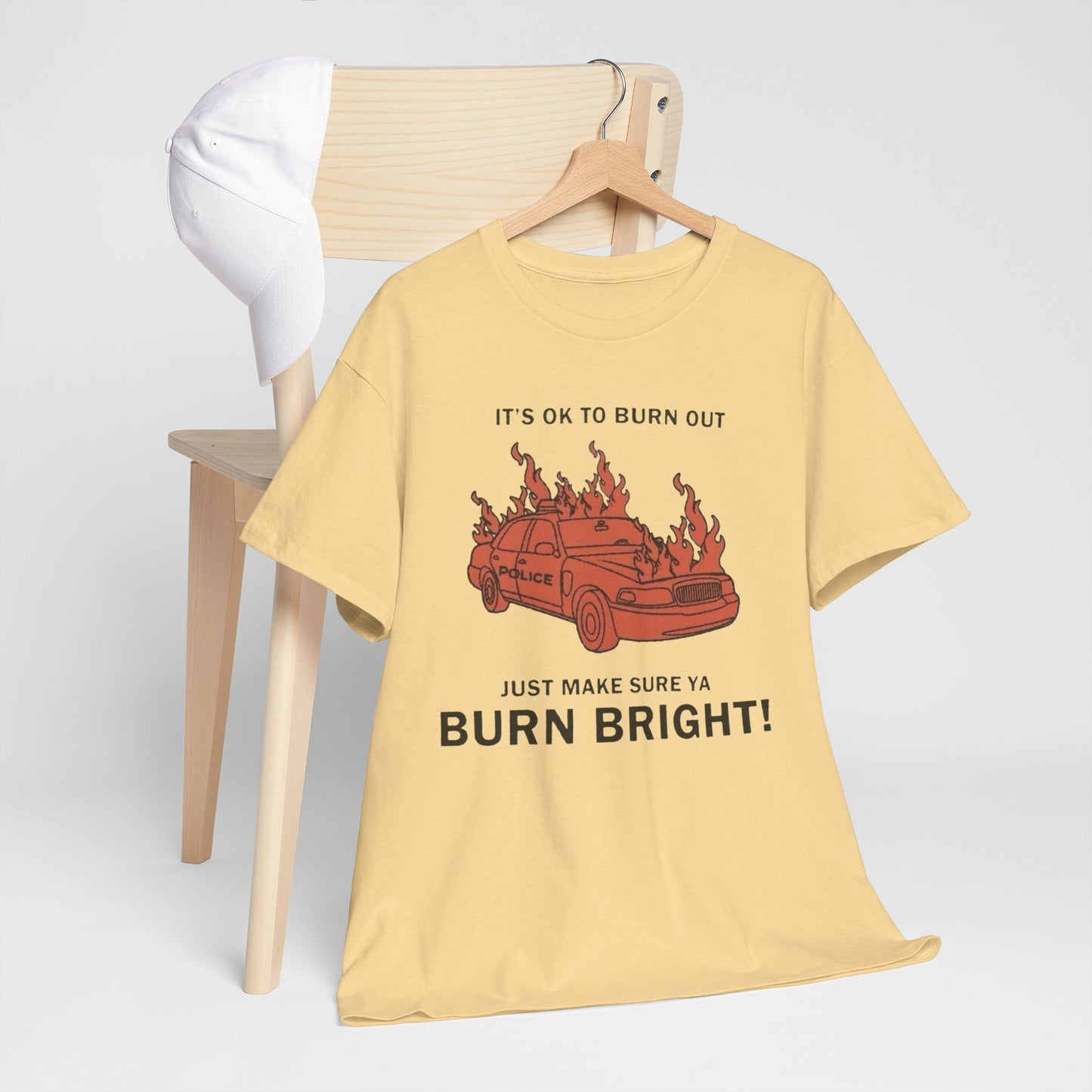 Burn Bright Retro 90's Graphic T Shirt Unisex Heavy Cotton Tee