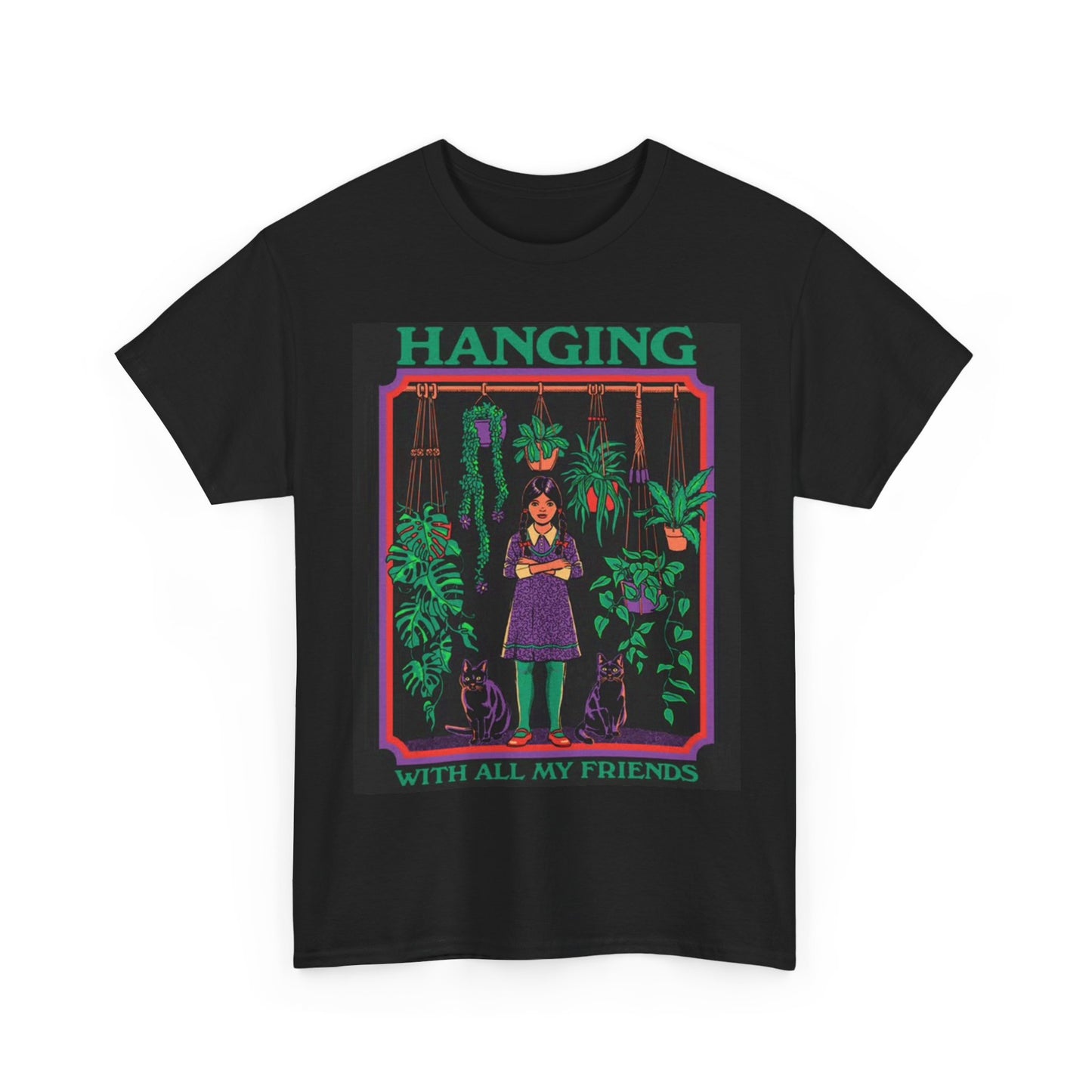 Hanging With my Friends Tshirt Funny Plant Lover Kids Unisex Heavy Cotton Tee