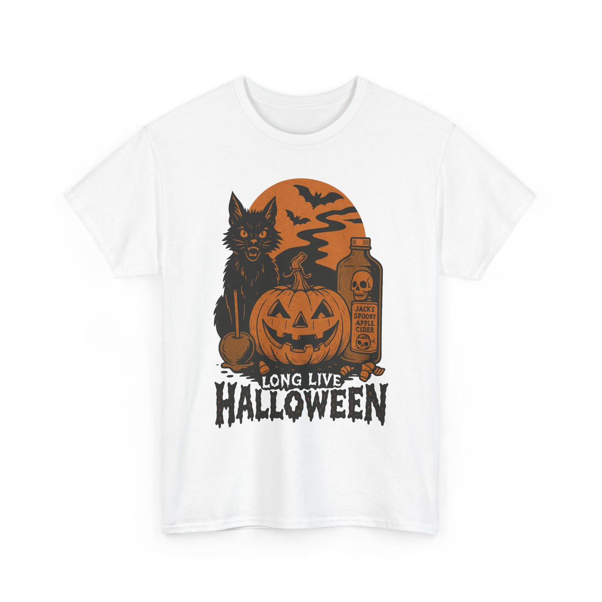 Long Live Halloween Graphic T Shirt Men's Heavy Cotton Tee