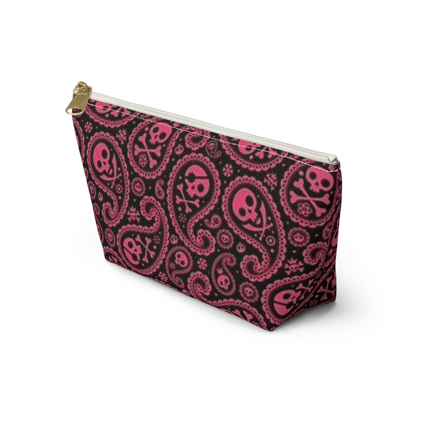 Morrocan All Over Print Travel Bag Multi Color Skulls Accessory Pouch w T-bottom