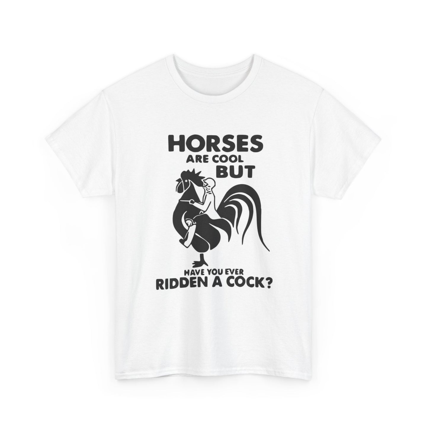 Horses Are Cool Funny Graphic T Shirt Unisex Heavy Cotton Tee