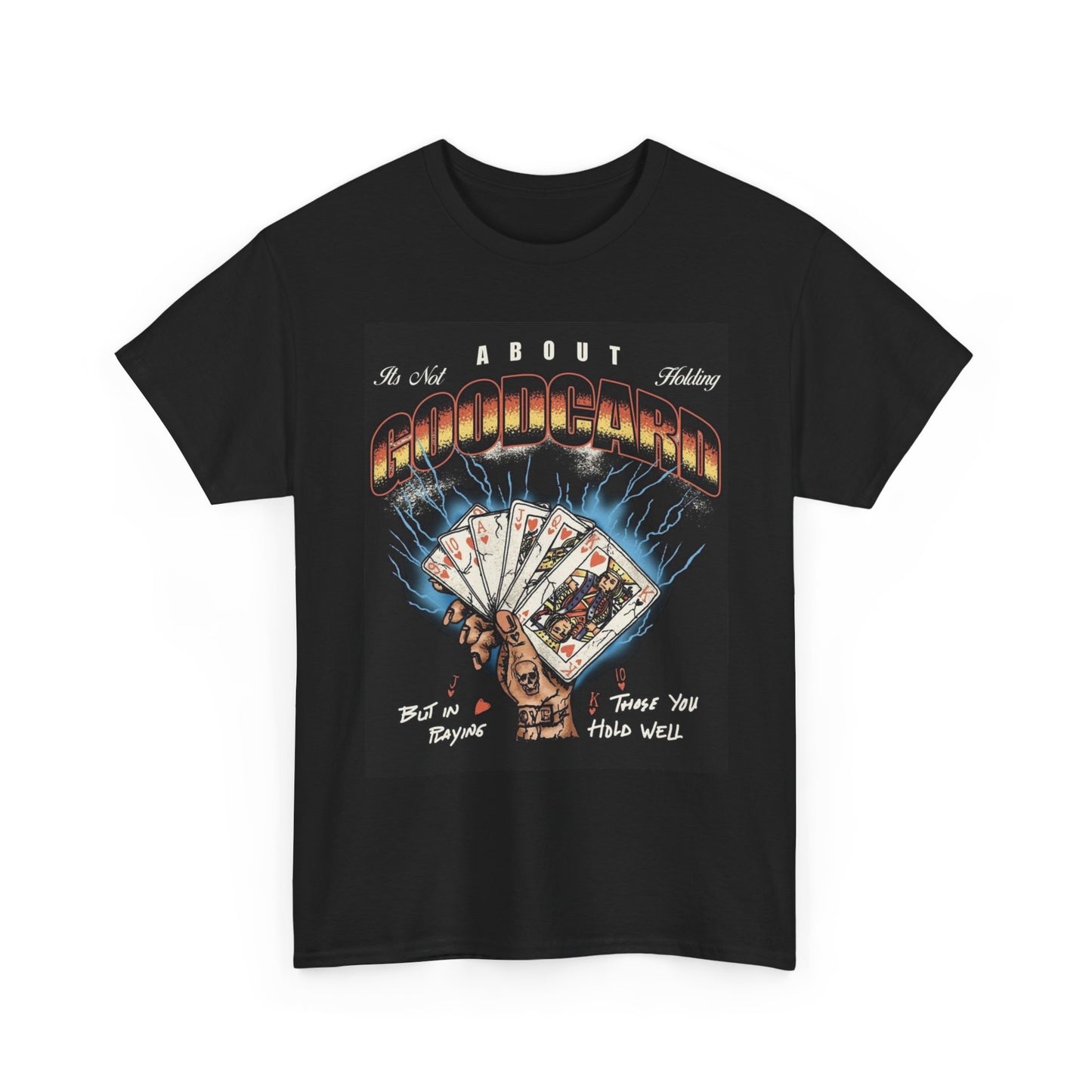 Poker Player Graphic T Shirt Vintage Street Apparel Unisex Heavy Cotton Tee