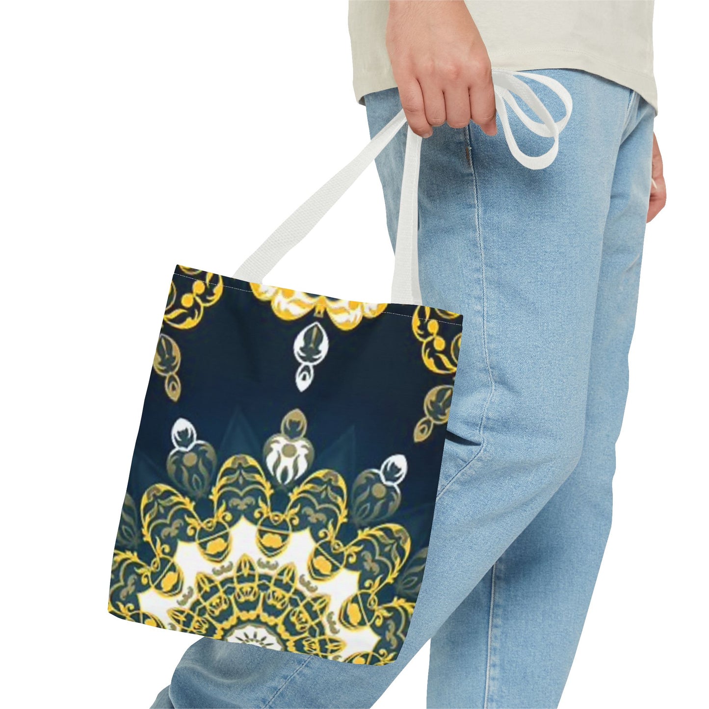 Navy And Gold Pattern Multi Color BRAND NEW MODERN Tote Bag (AOP)
