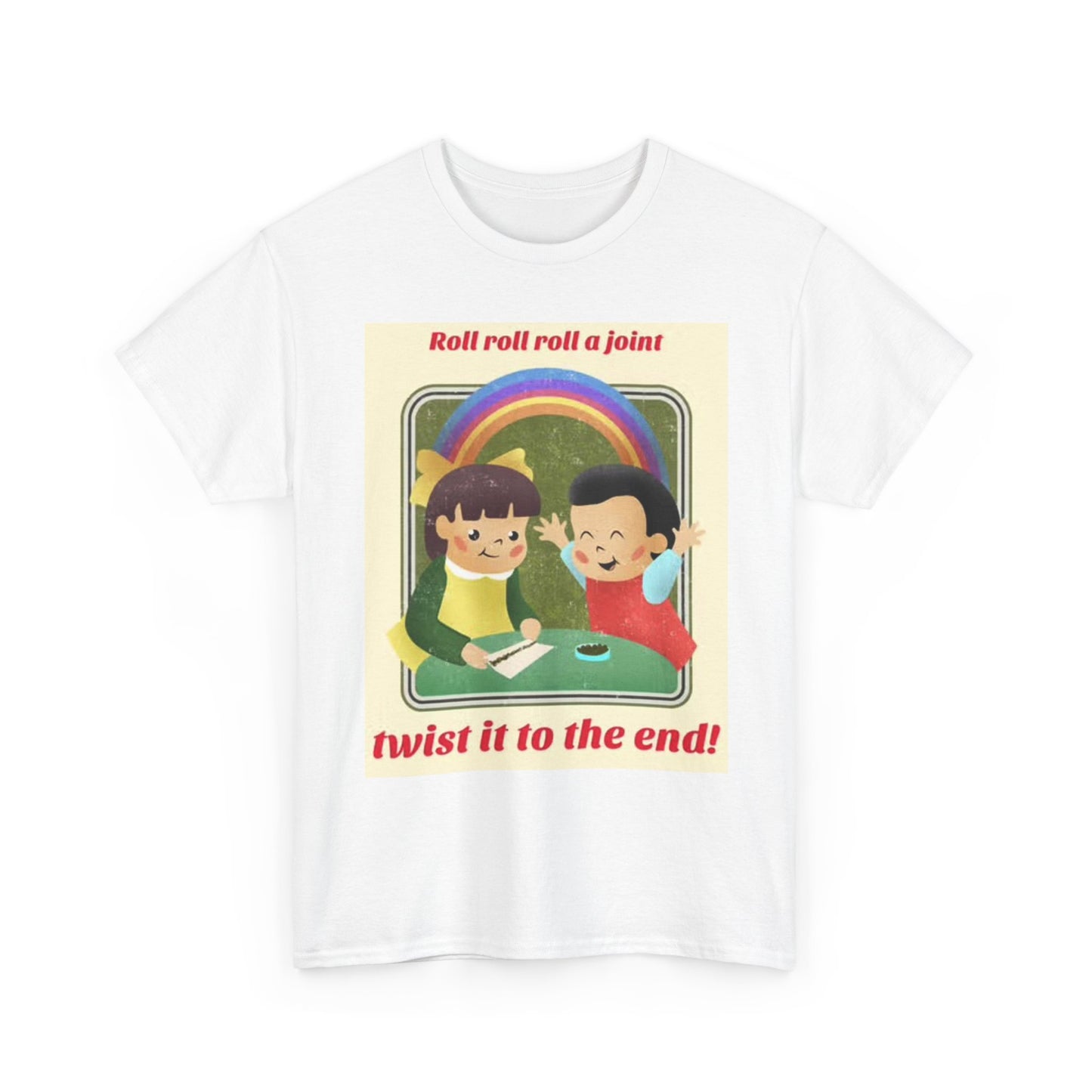 How To Roll A Joint T Shirt Vintage Funny Comedy Unisex Heavy Cotton Tee