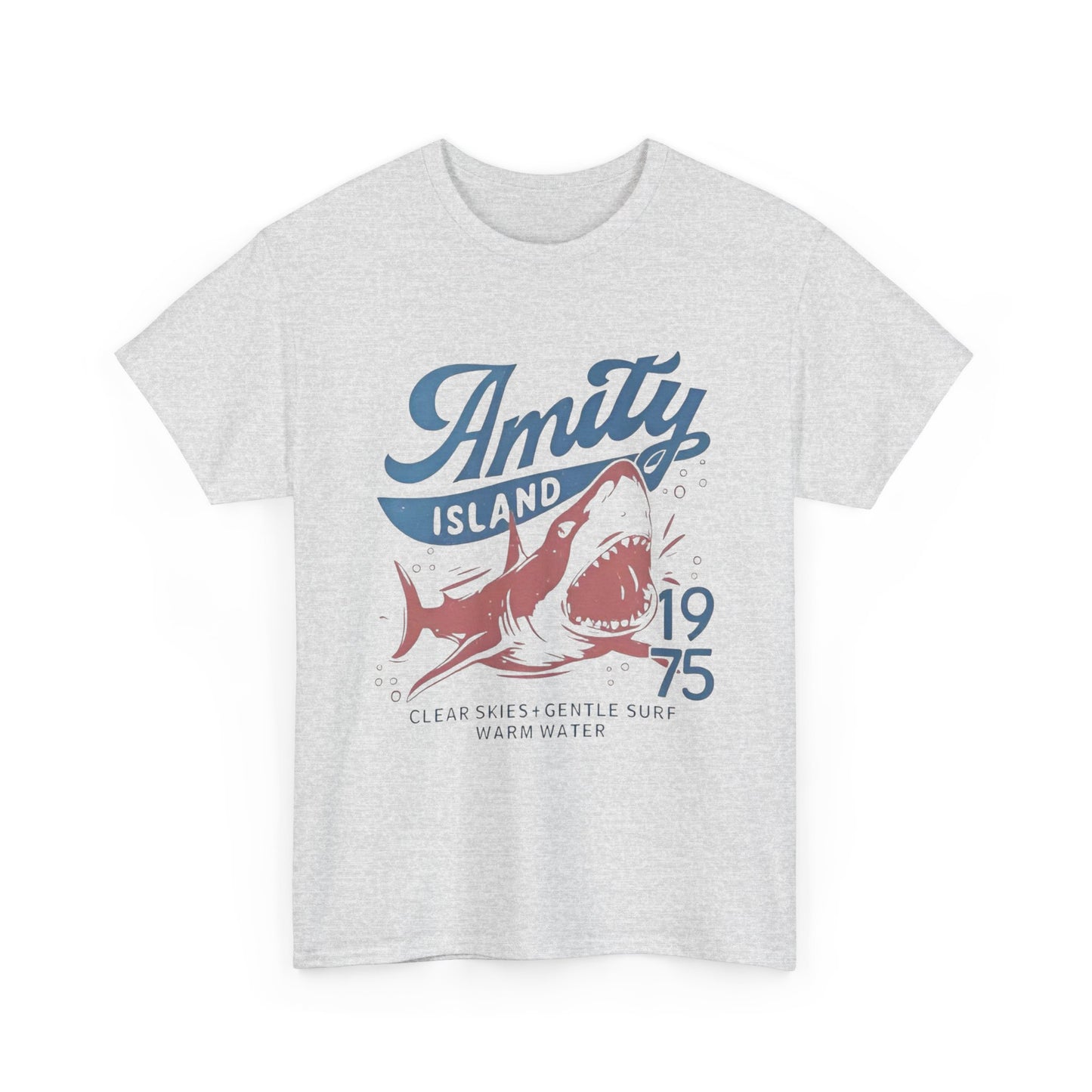 Jaws Amity Island Shark Graphic T Shirt Unisex Heavy Cotton Tee GIFT