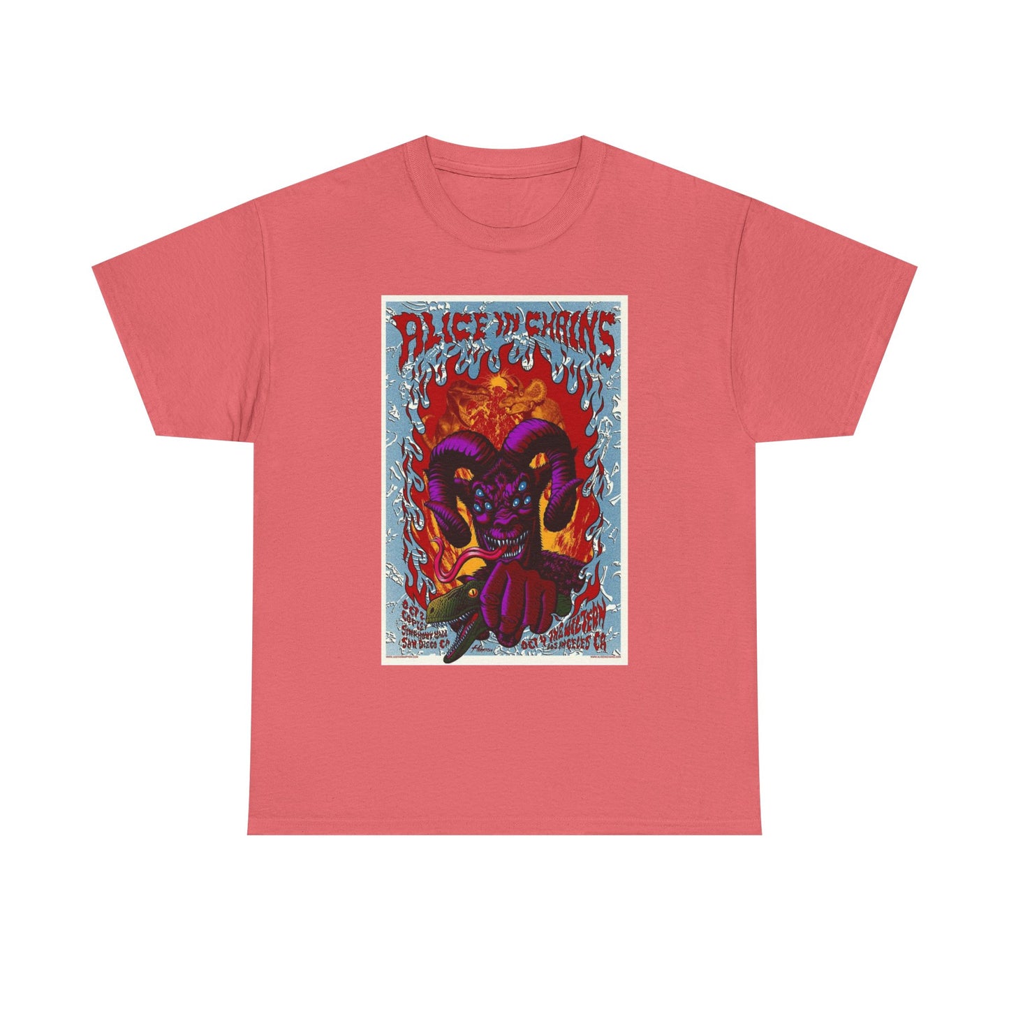 Alice In Chains Rock Band T Shirt Merch Poster Unisex Heavy Cotton Tee