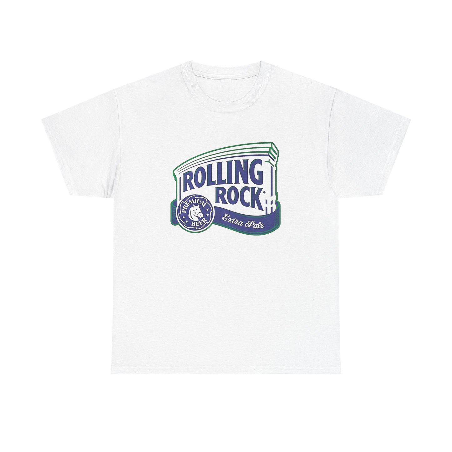Rolling Rock Beer Vintage Graphic T Shirt NEW Unisex Heavy Cotton Tee