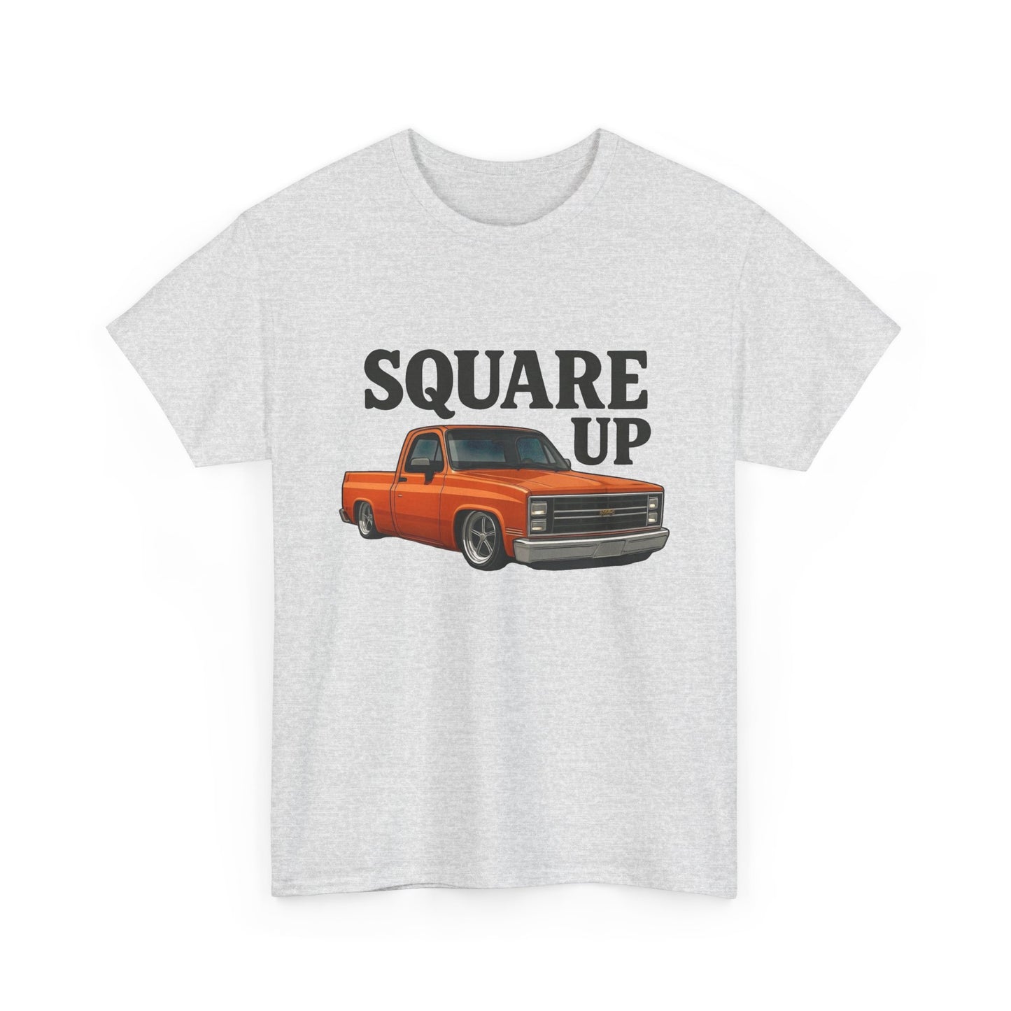 Square Up Chevy Trucks Retro Graphic T Shirt Unisex Heavy Cotton Tee NEW