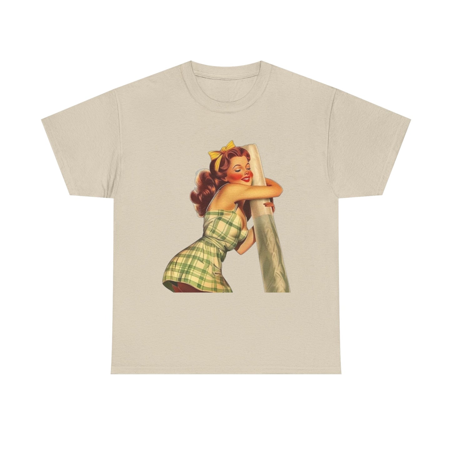 Joint Love Weed Model Pinup Graphic T-Shirt Womens Comfy Cotton Tee NEW