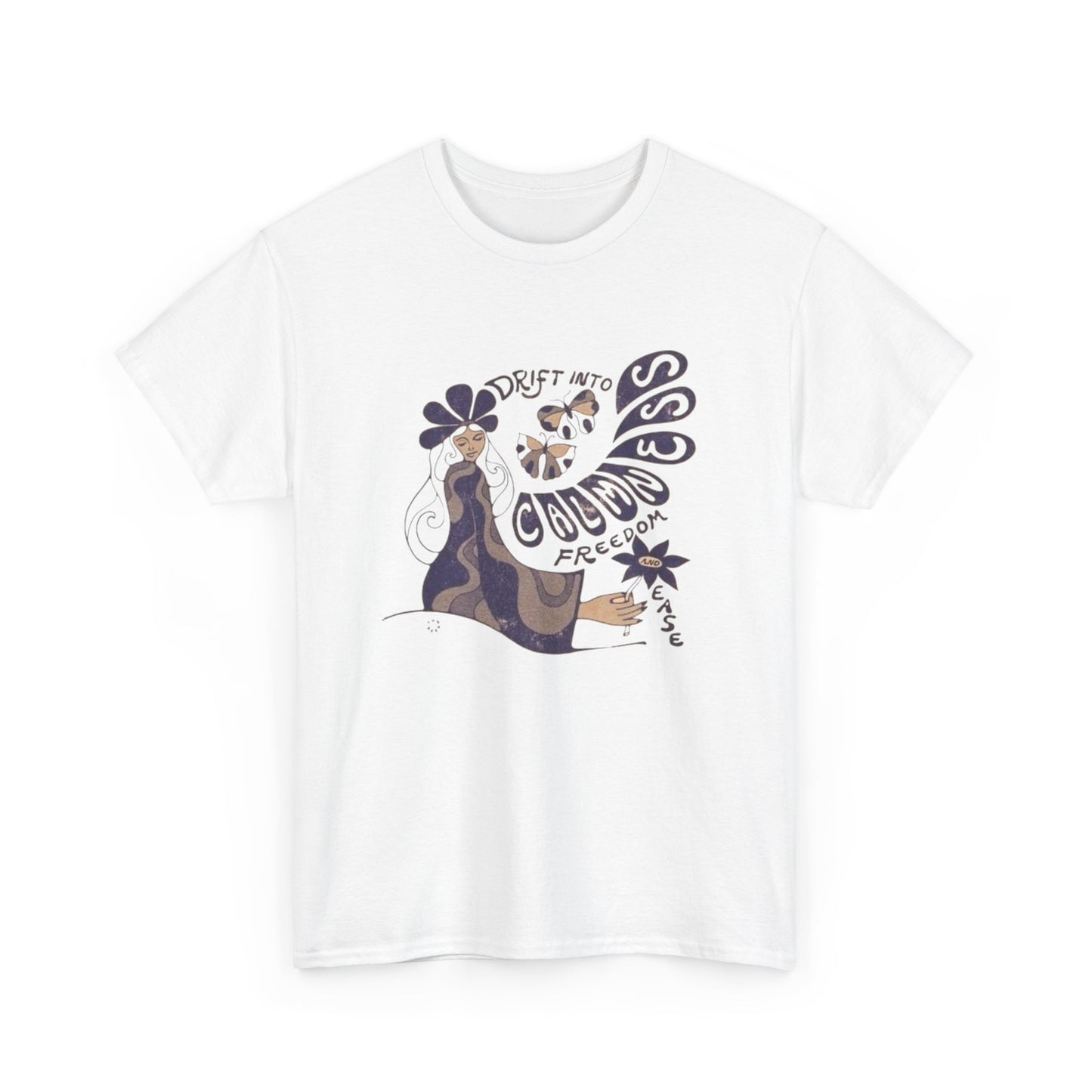 Drift Into Calmness Art Graphic T Shirt NEW ADULT Unisex Heavy Cotton Tee