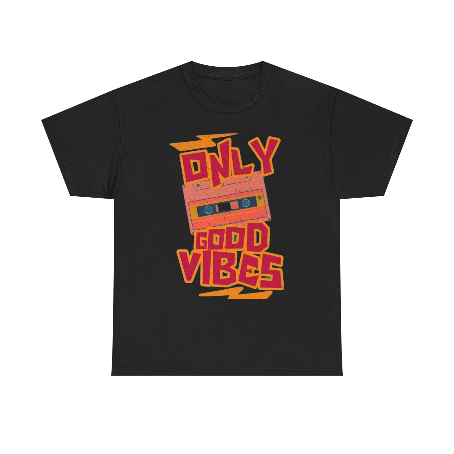 Only Good Vibes 90s Retro Graphic T Shirt NEW ADULT Unisex Heavy Cotton Tee