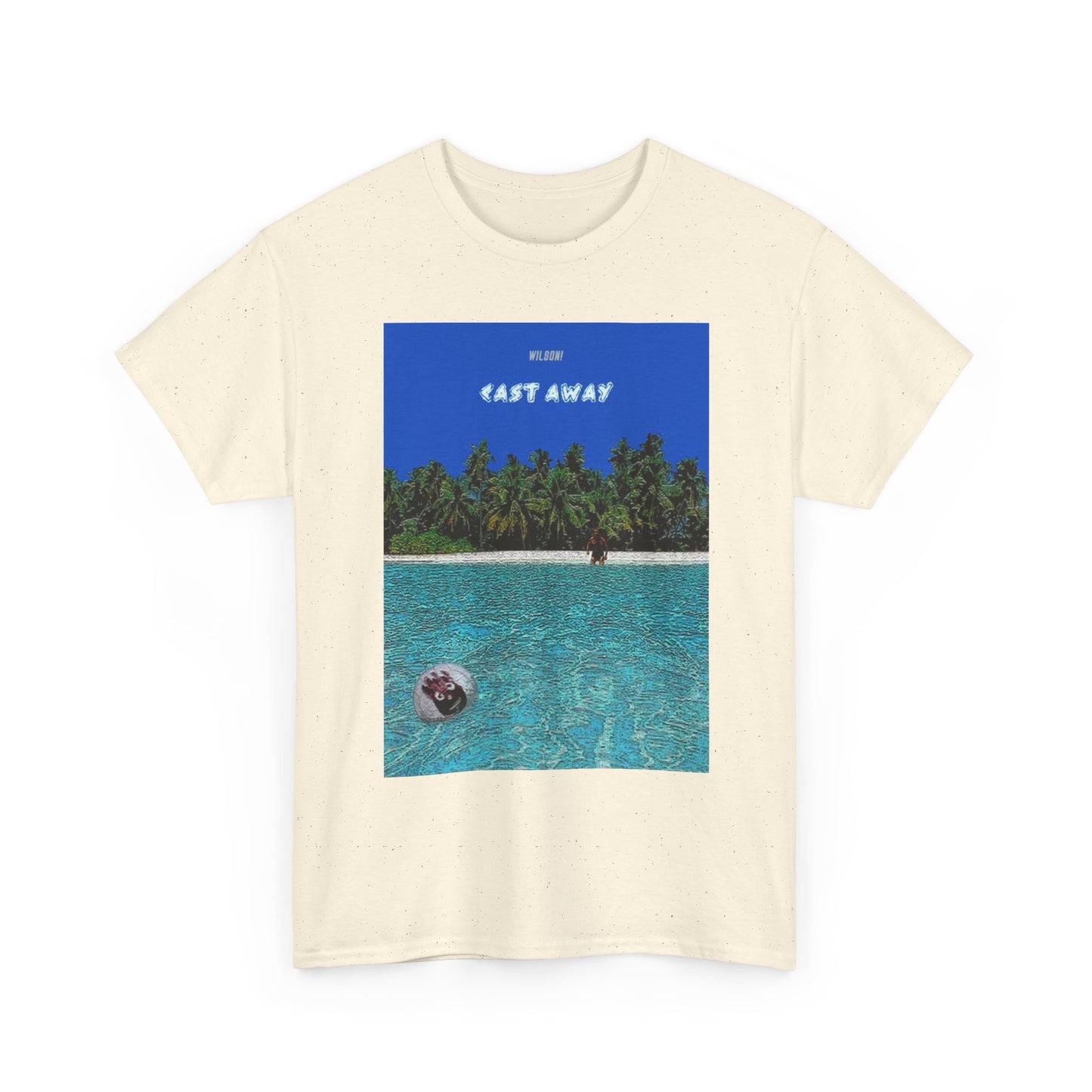 Cast Away Wilson Funny Retro Graphic T Shirt NEW Unisex Heavy Cotton Tee