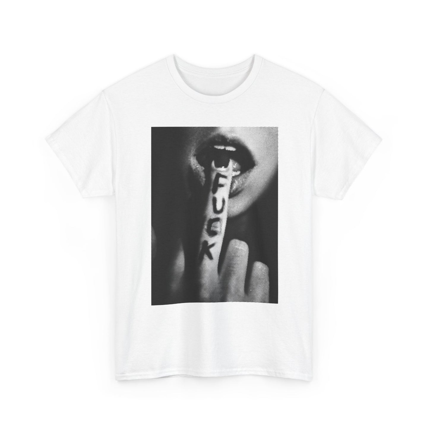 Sexy Middle Finger Graphic T Shirt Vintage Art Unisex Heavy Cotton Tee