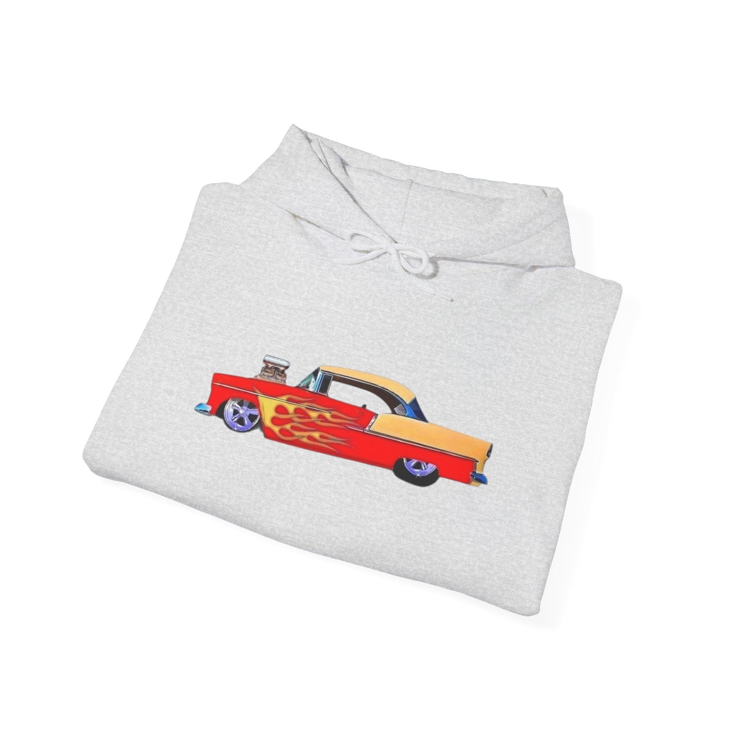 57 Chevy Hotrod Vintage Graphic Hoodie NEW Unisex Heavy Hooded Sweatshirt