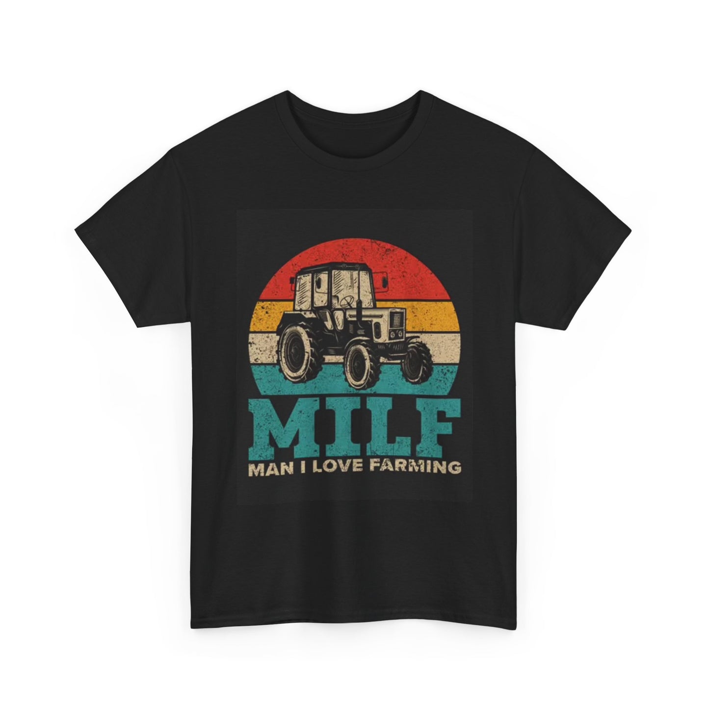 MILF Man I Love Farming Funny Graphic T Shirt Jokes Unisex Heavy Cotton Tee