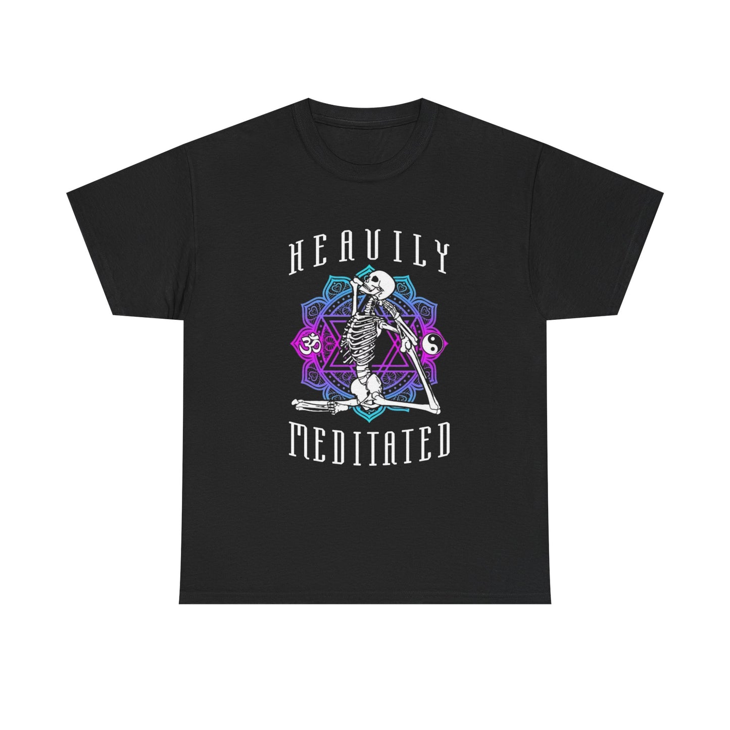 Meditation Funny Yoga Graphic T Shirt Unisex Heavy Cotton Tee