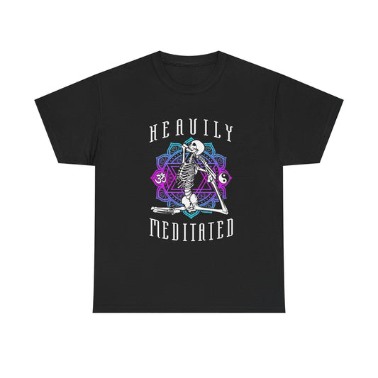 Meditation Funny Yoga Graphic T Shirt Unisex Heavy Cotton Tee