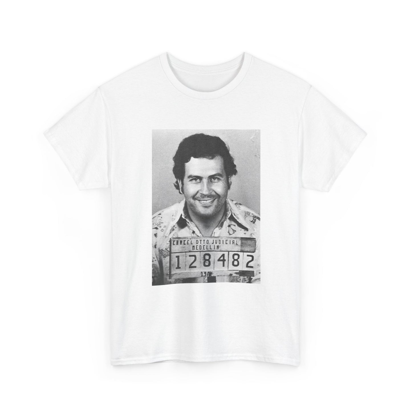 Pablo Escobar Tshirt Vintage Photo Colombia Retro Mexico Unisex Heavy Mugshot