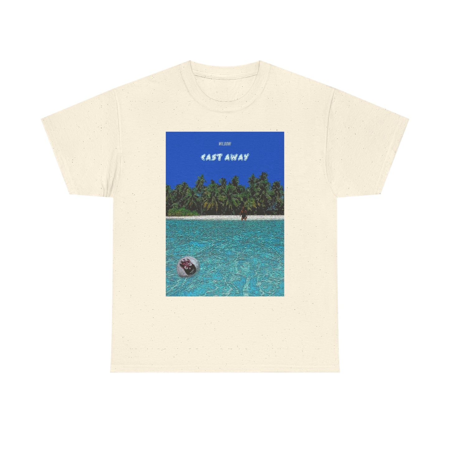 Cast Away Wilson Funny Retro Graphic T Shirt NEW Unisex Heavy Cotton Tee